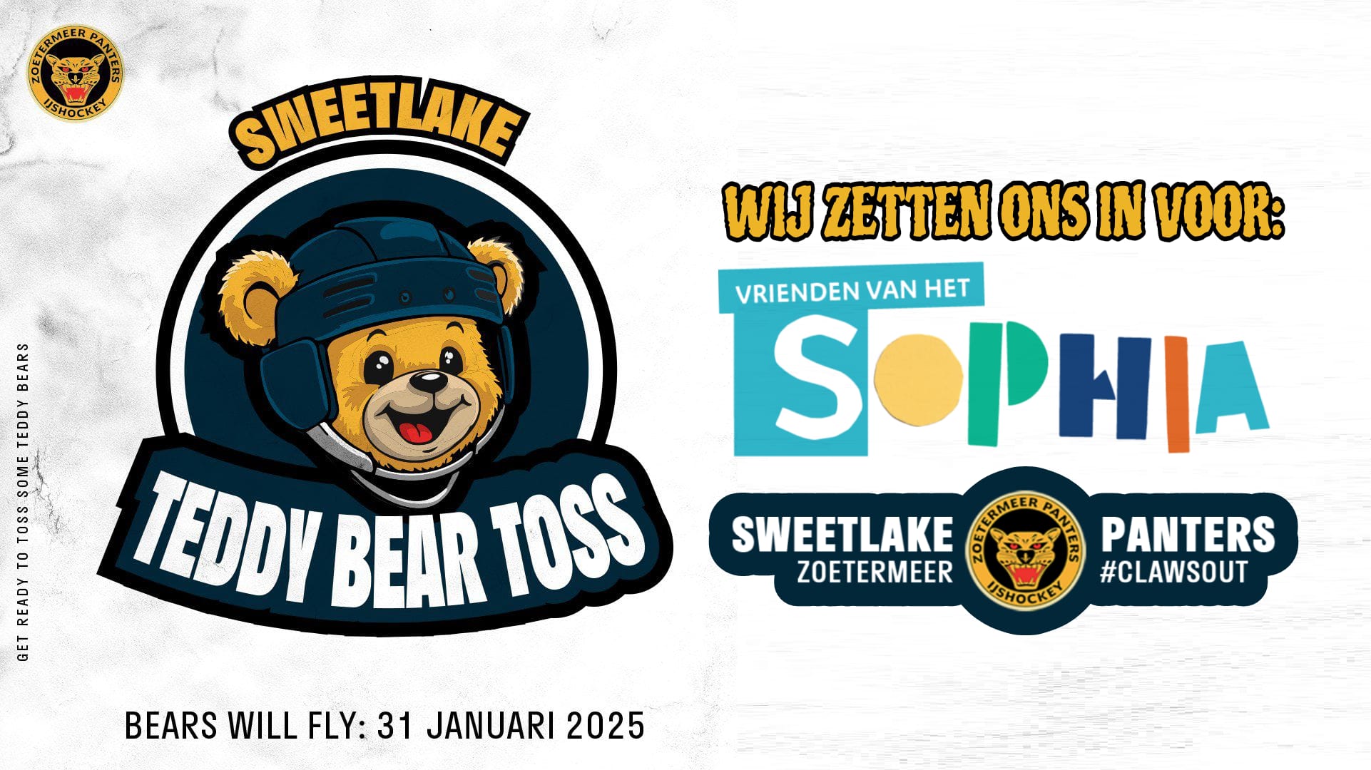 Teddy Bear Toss Sophia Kinderziekenhuis Zoetermeer Panters IJshockey Eredivisie